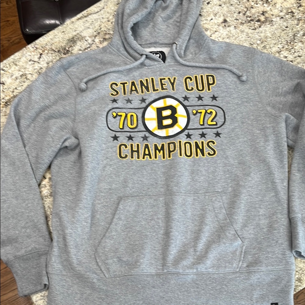 Gray Stanley Cup Champions Hoodie